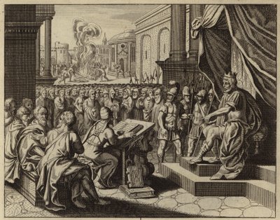 神との契約を更新するヨシヤ (彫刻) 作： European School