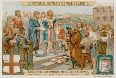 王アルフレッド大王は、884年にロンドンからデンマーク人を転向させました 作： European School