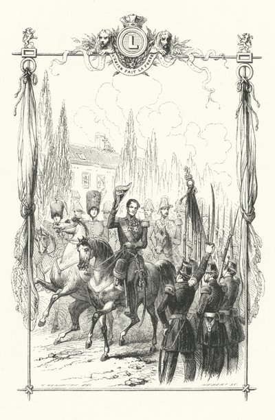 軍事パレードを行うレオポルド1世、ブラバン公爵、フランドル伯爵（ベルギー 作： European School