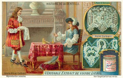 フランス国王ルイ14世とジャン＝バティスト・コルベール（クロモリト） 作： European School