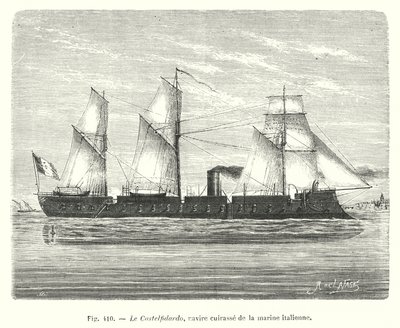 イタリア海軍の戦艦「カステルフィダルド」(彫刻) 作： European School