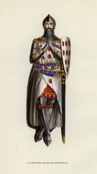 Le Chevalier Gifford De Leckhampton (カラーエングレービング) 作： European School