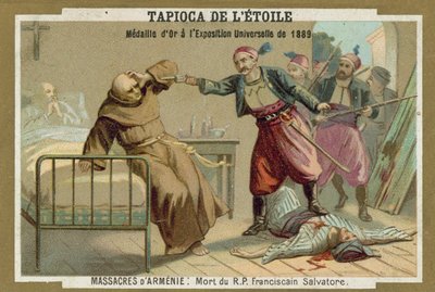 アルメニアの虐殺：アルメニア、サルヴァトーレリリの殺害、1895年 作： European School