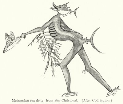 メラネシアの海の神、サン・クリストヴァルより（彫刻作品 作： European School