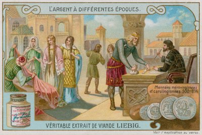 メロビンジアンとカロリンジアンの硬貨500-814 作： European School