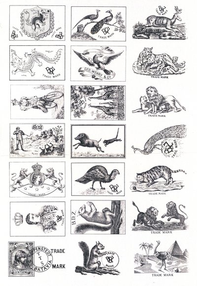 動物を中心とした商標のページ（彫刻 作： European School