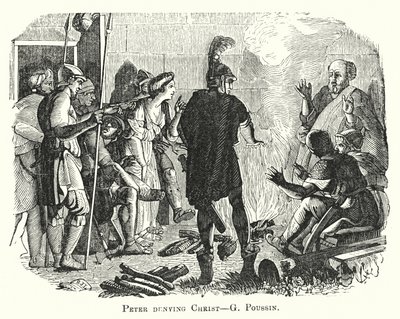 キリストを否定するペテロ（彫刻 作： European School