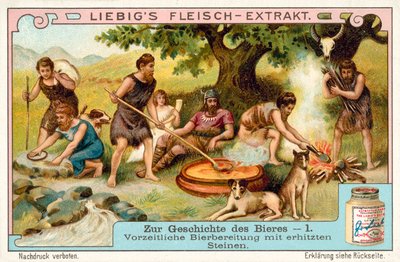 熱した石を使った先史時代のビール製造（クロモリト 作： European School