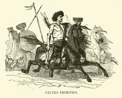 原始的なケルトの戦士たち（彫刻 作： European School