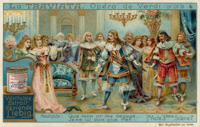 ロドルフがビオレッタの足で賞金を投げる 作： European School