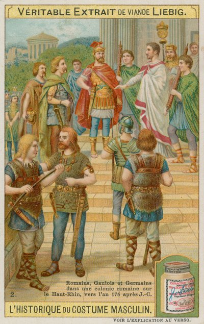 西暦175年のライン川上流のローマ植民地におけるローマ人、ガリア人、ドイツ人 作： European School