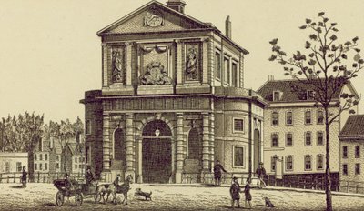 ロッテルダム：Delftsche Poort（リトグラフ） 作： European School