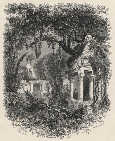 モグル大庭園の遺跡（彫刻 作： European School