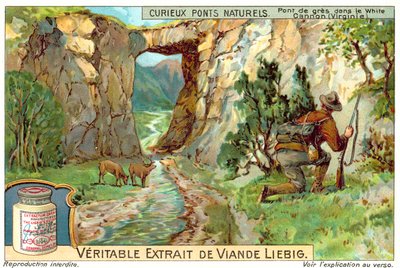 ホワイト・キャニオンの砂岩の橋（バージニア州）（chromolitho 作： European School