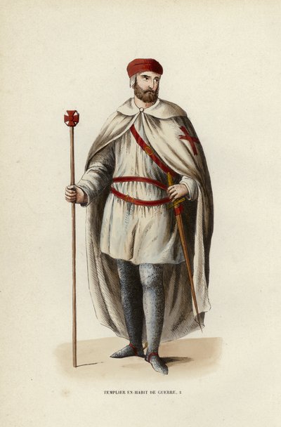 Templar En Habit De Guerre (カラーエングレービング) 作： European School