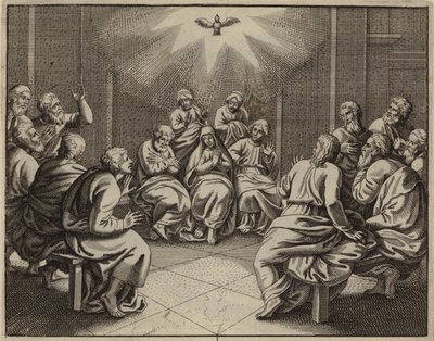 ペンテコステの日に十二使徒に来る聖霊（彫刻） 作： European School