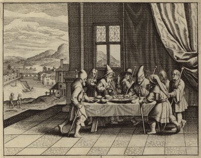 神によって過越の子羊を食べるように命じられたイスラエル人 (彫刻) 作： European School
