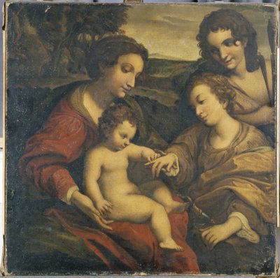 聖カタリナの神秘的な結婚 作： European School