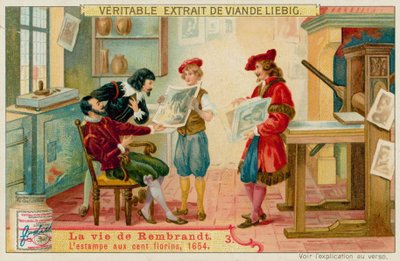 百フロリンの版画 作： European School