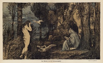 白鳥の処女の物語」（カラーリトグラフ 作： European School