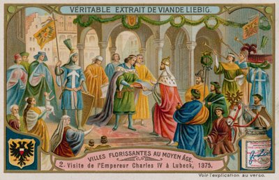 1375年のチャールズ4世皇帝のリューベック訪問 作： European School