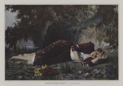 The Young Girl（カラーリトグラフ 作： European School