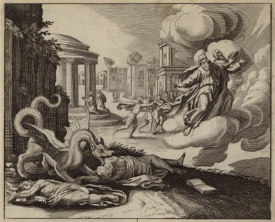 深淵の獣が二人の証人を天に召される前に殺す（彫刻） 作： European School