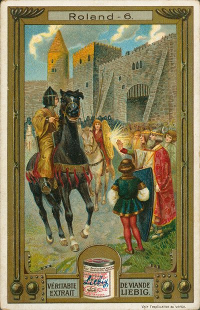 ローランの物語、リービッヒ・カード、20世紀初頭（クロモ） 作： European School