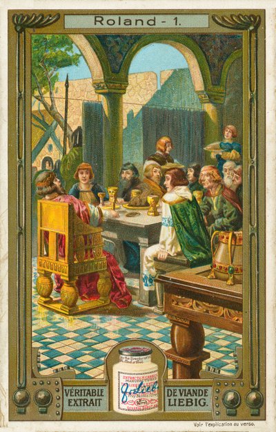 ローランの物語、リービッヒ・カード、20世紀初頭（クロモ） 作： European School