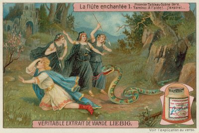 夜の女王の3人の出席者がヘビを倒してタミノを救う 作： European School