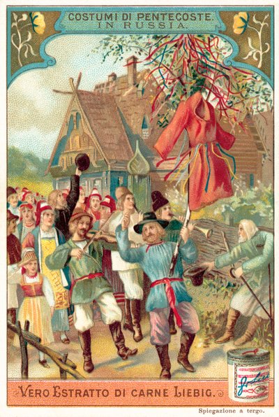 ロシアの伝統的な聖霊降臨祭（クロモリト）の様子 作： European School