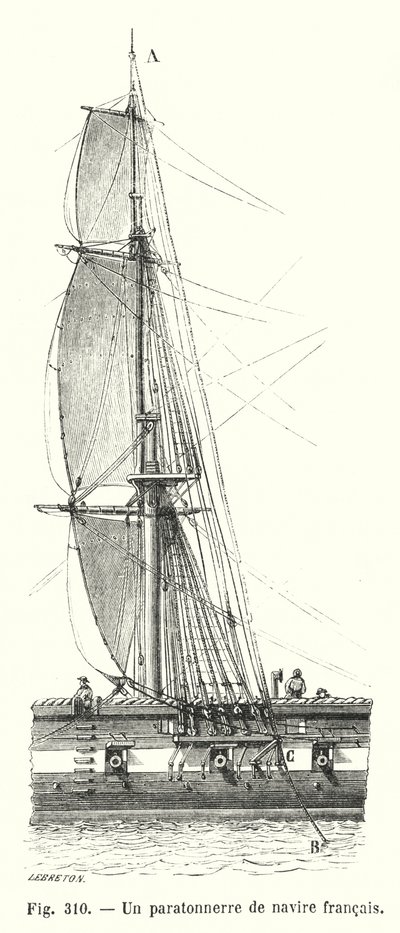 フランス船の避雷針（彫刻 作： European School