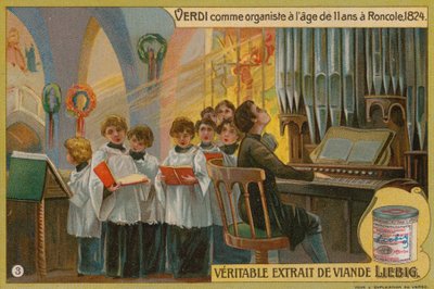 ロンコーレでオルガンを演奏するヴェルディ 作： European School