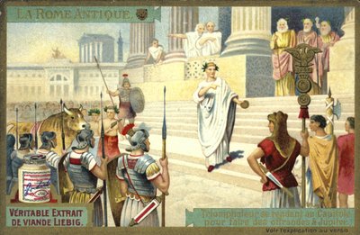 古代ローマの木星への供物を作るために国会議事堂を訪れたビクター 作： European School