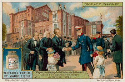 ワグナーとカイザーウィルヘム1876年にバイロイト劇場を開く 作： European School