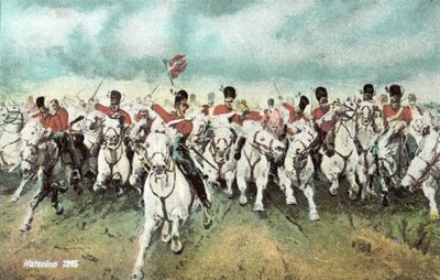ウォータールー1815、スコッチ騎兵突撃 作： European School