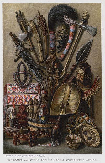 南西アフリカの武器とその他の物品（chromolitho 作： European School