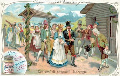 ノルウェーの結婚式の行列（クロモリト 作： European School