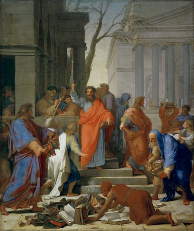 聖パウロのエペソでの説教... 作： Eustache（スタジオ）Le Sueur