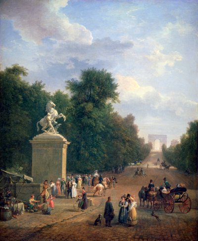 シャンゼリゼへの入り口、c1804-1836 作： Eustache Francois Duval