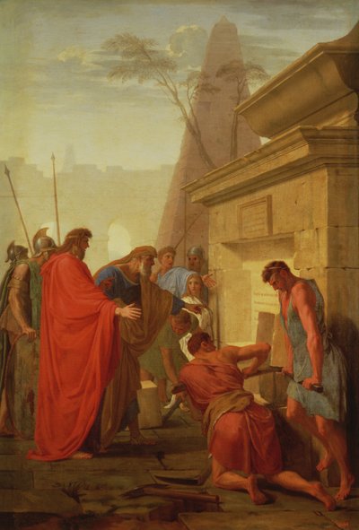 ダリウス・ヒスタスペスがニトクリスの墓を開く、1649年頃 作： Eustache Le Sueur