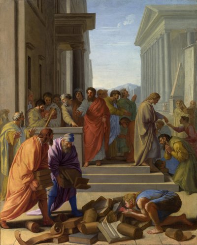 エフェソスで説教する聖パウロ 作： Eustache Le Sueur