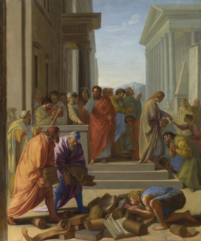 聖パウロがエフェソスで説教、1649 作： Eustache Le Sueur