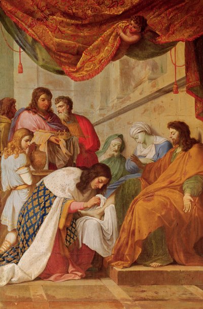 セントルイスは病気を癒します 作： Eustache Le Sueur