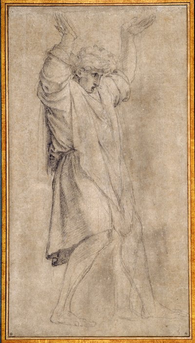 古代ローマの伝説的人物、マーカス・クルティウスのための研究 作： Eustache Le Sueur