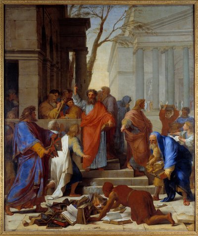 聖パウロのエフェソスへの予言 エウスタッシュ・ル・スール（1617-1655）の絵画 1649年 日3,94x3,28 m 作： Eustache Le Sueur