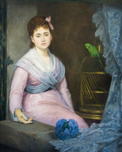 怠惰、c。 1871-1872年（キャンバスに油彩） 作： Eva Gonzalès