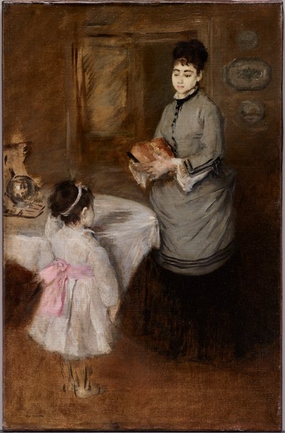 アフタヌーンティー、1874年頃（キャンバスに油彩） 作： Eva Gonzalès