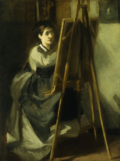 若い生徒;若い学生、1870年頃 作： Eva Gonzalès