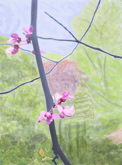 枝と花（デジタルアート） 作： エヴァン・スクラー